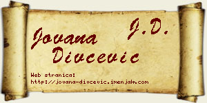 Jovana Divčević vizit kartica